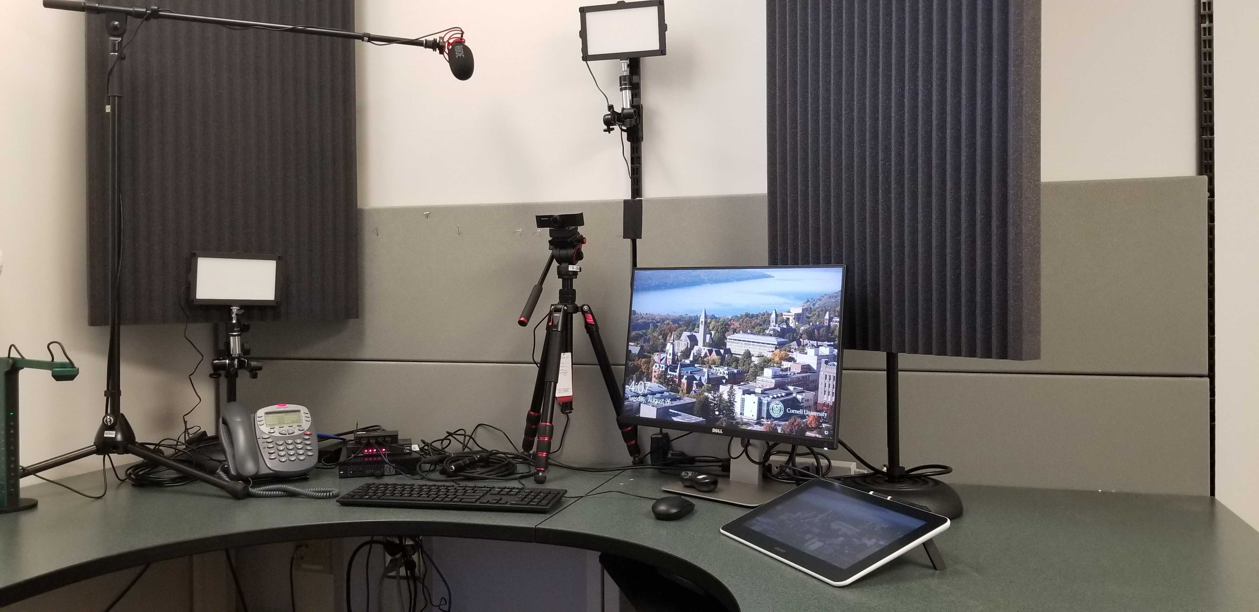 A view of the CTI self-recording studio