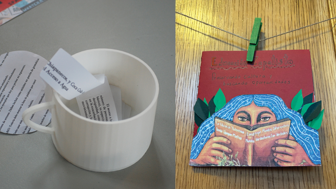 Zine samples by students in SPAN 1230 and SPAN 2090